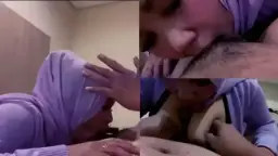 Sepong Lidah Ngencengin Tante Jilbab Ungu Yang Makin Basah