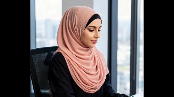 Gadis Arab Di Kantor, Roknya Naik, Pandangan Nakal Bikin Meja Goyang
